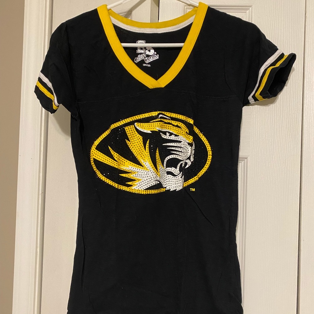Mizzou College Rhinestone tshirt